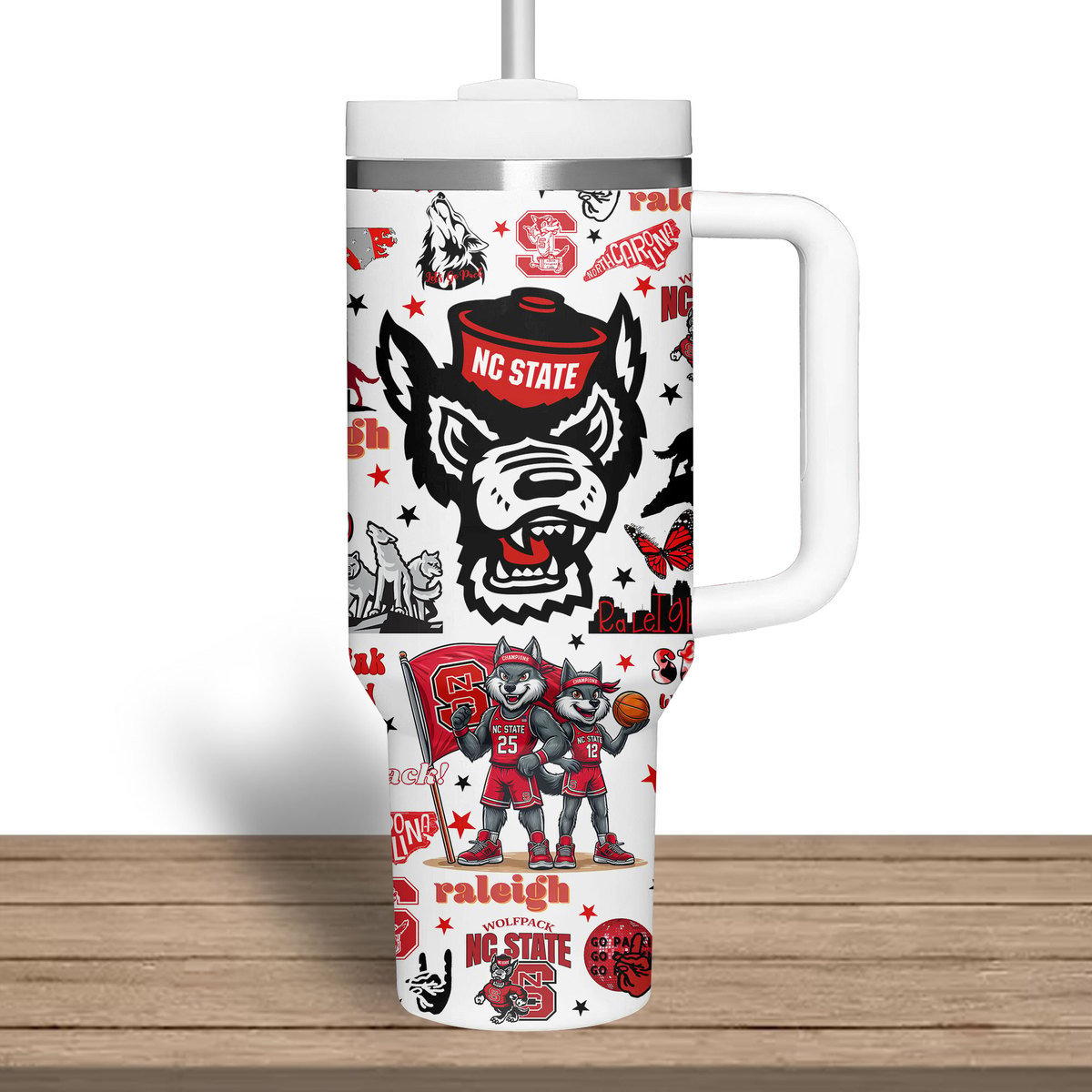 NC State Wolfpack basketball NCAA Custom Stanley Cup 40 oz 30 oz Tumbler With Handle