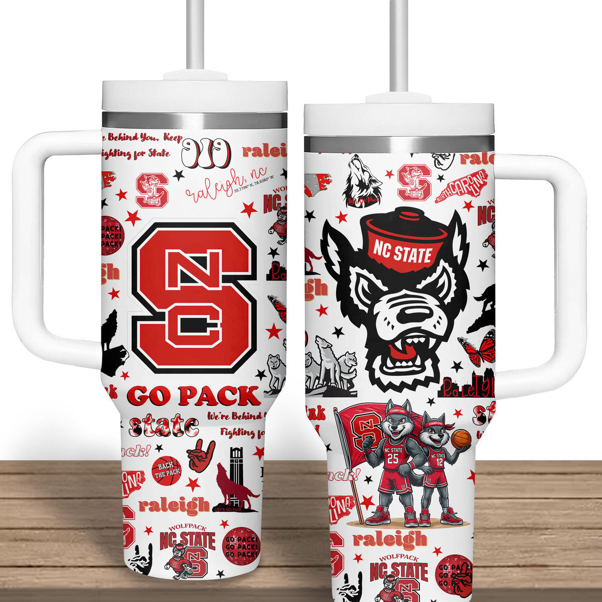 NC State Wolfpack basketball NCAA Custom Stanley Cup 40 oz 30 oz Tumbler With Handle