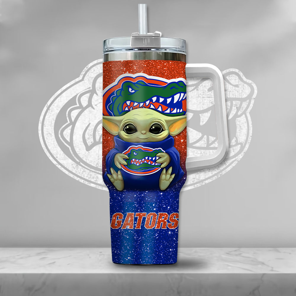 NCAA Florida Gators Baby Yoda Custom Stanley Cup 40 oz 30 oz Tumbler With Handle