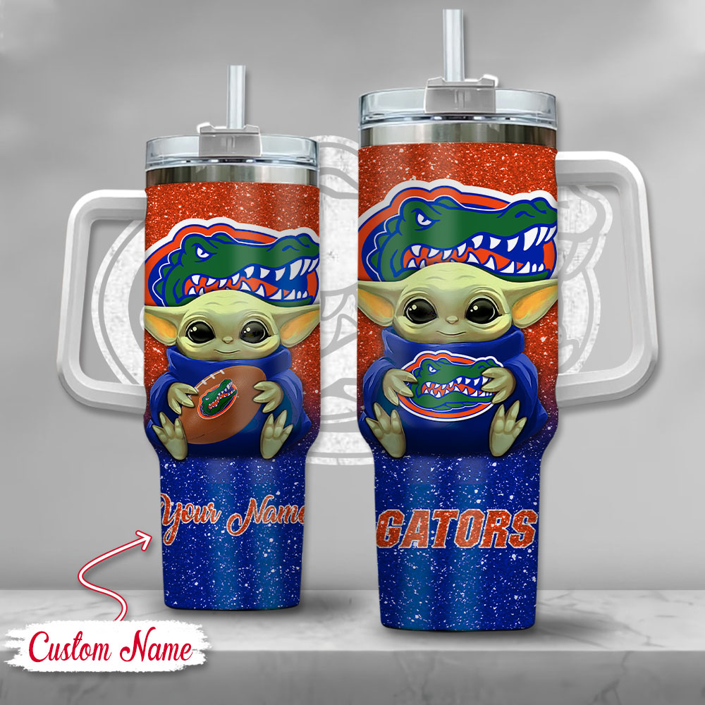 NCAA Florida Gators Baby Yoda Custom Stanley Cup 40 oz 30 oz Tumbler With Handle