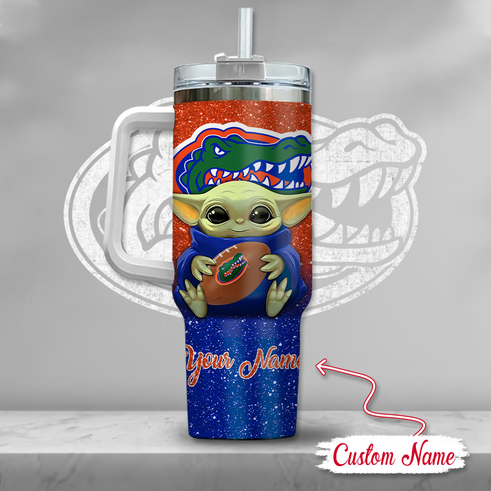 NCAA Florida Gators Baby Yoda Custom Stanley Cup 40 oz 30 oz Tumbler With Handle