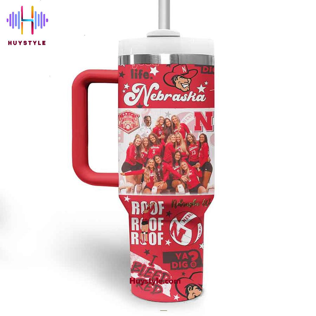 Nebraska Cornhuskers NCAA Custom Stanley Cup 40 oz 30 oz Tumbler With Handle