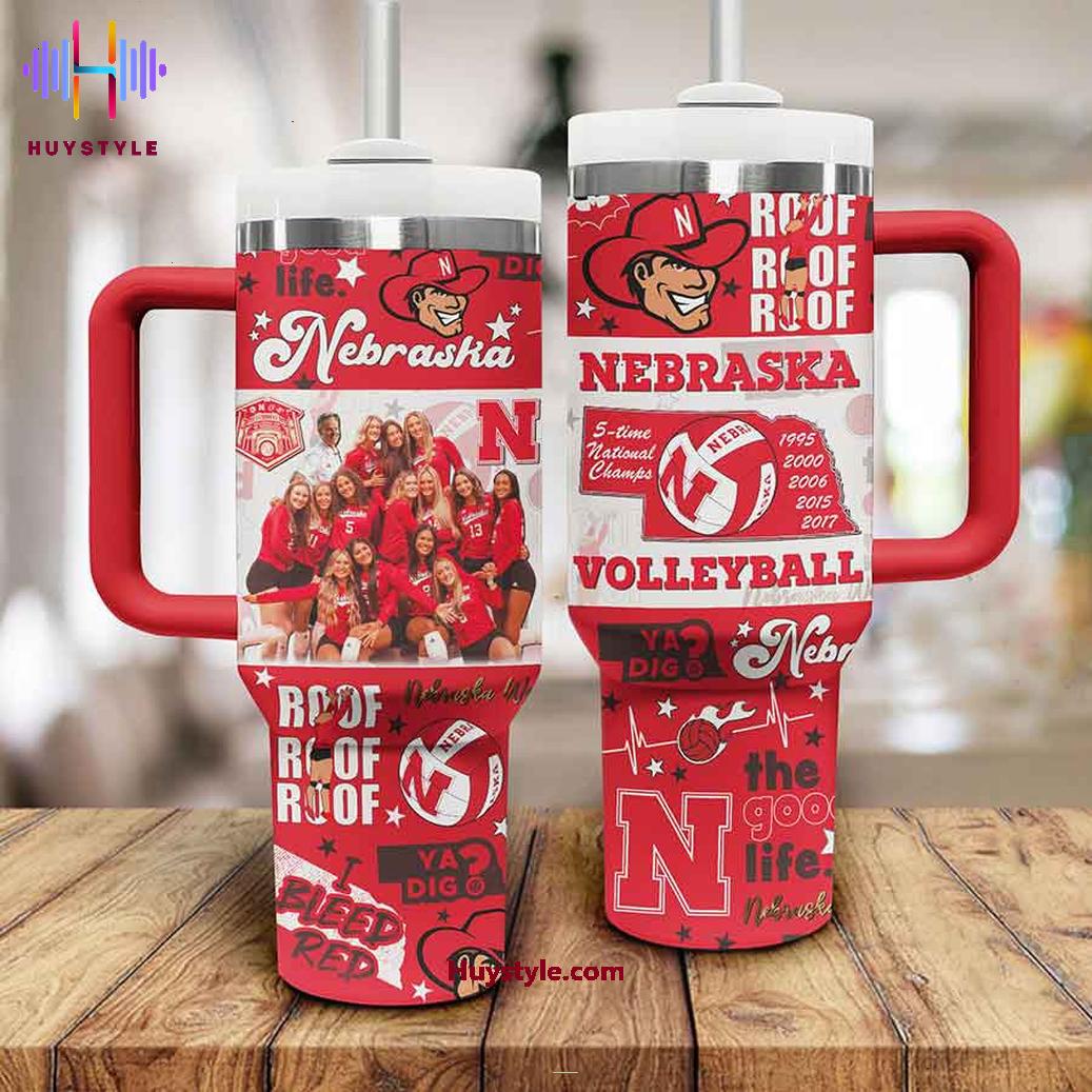 Nebraska Cornhuskers NCAA Custom Stanley Cup 40 oz 30 oz Tumbler With Handle