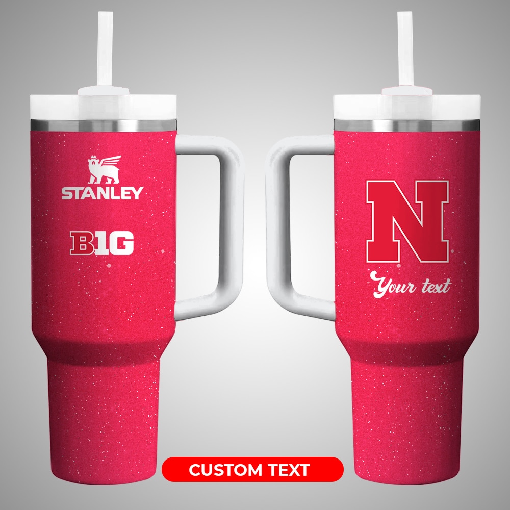 Nebraska Cornhuskers NCAA Custom Stanley Cup 40 oz 30 oz Tumbler With Handle