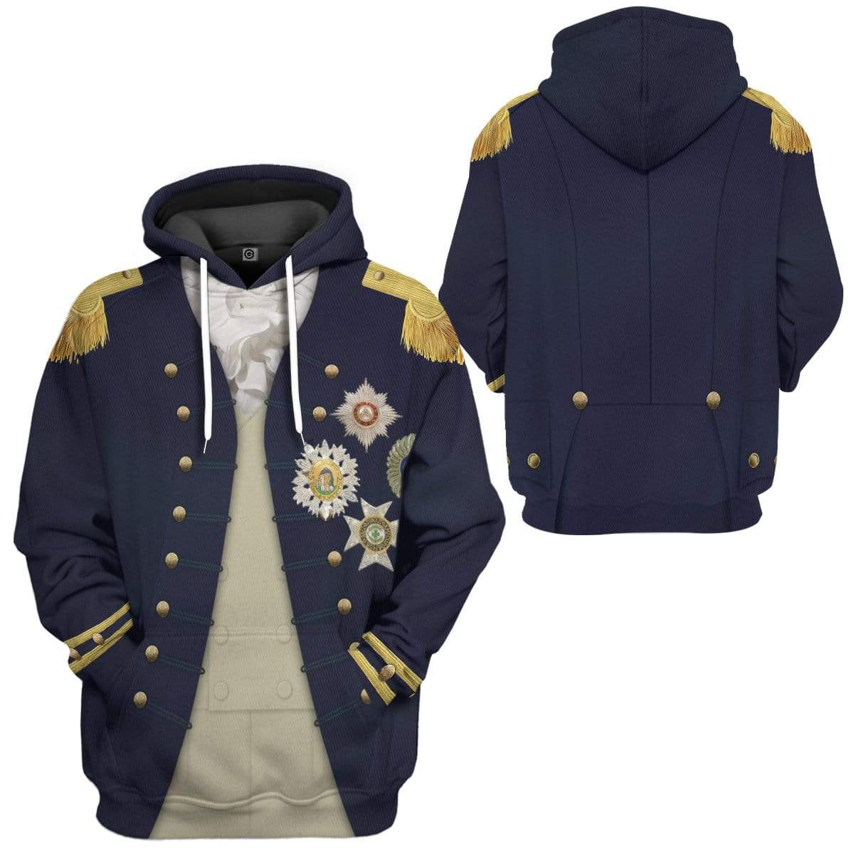 Nelson Uniform as worn at Trafalgar Napoleonic Wars British Navy Costume Hoodie Sweatshirt T-Shirt Sweatpants Tracksuit - Stormmerch Exclusive