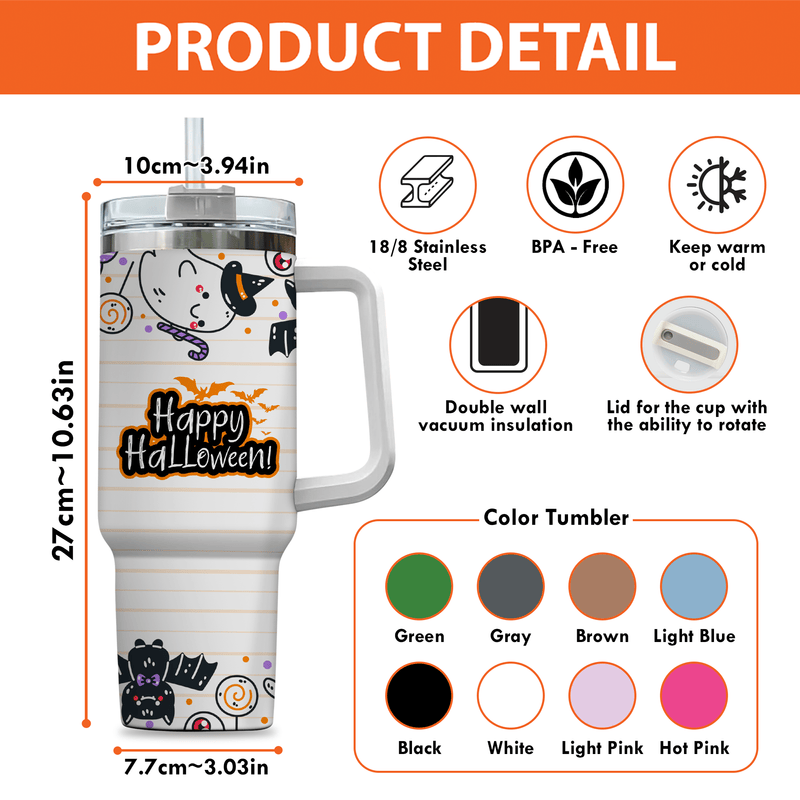 Neon Light Colorful Stitch Cartoon Custom Stanley Cup 40 oz 30 oz Tumbler With Handle