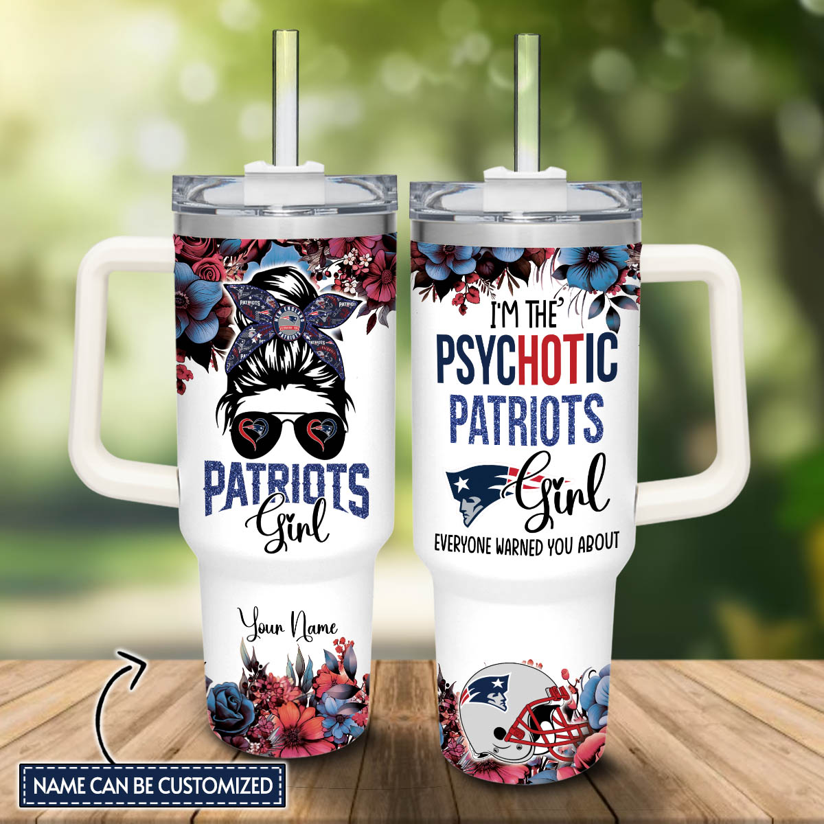 New England Patriots NFL Custom Stanley Cup 40 oz 30 oz Tumbler With Handle