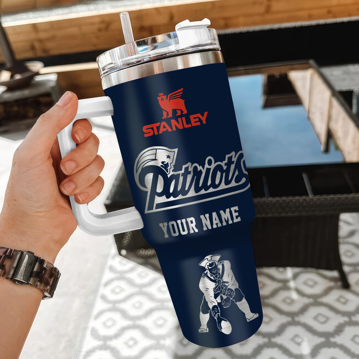 New England Patriots NFL Custom Stanley Cup 40 oz 30 oz Tumbler With Handle
