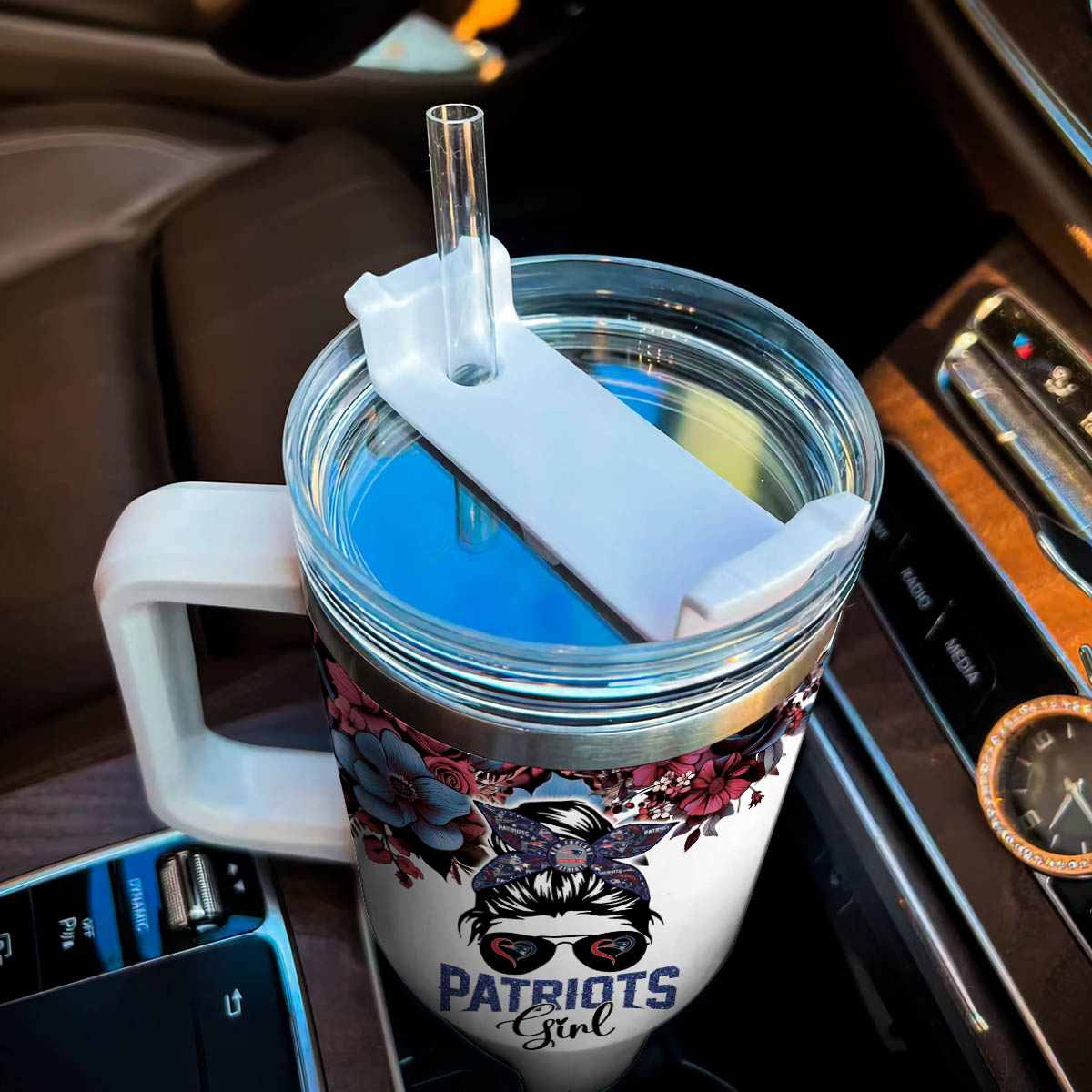New England Patriots NFL Custom Stanley Cup 40 oz 30 oz Tumbler With Handle