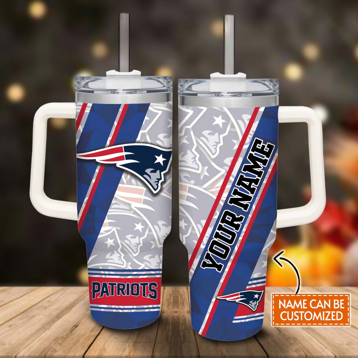New England Patriots NFL Custom Stanley Cup 40 oz 30 oz Tumbler With Handle