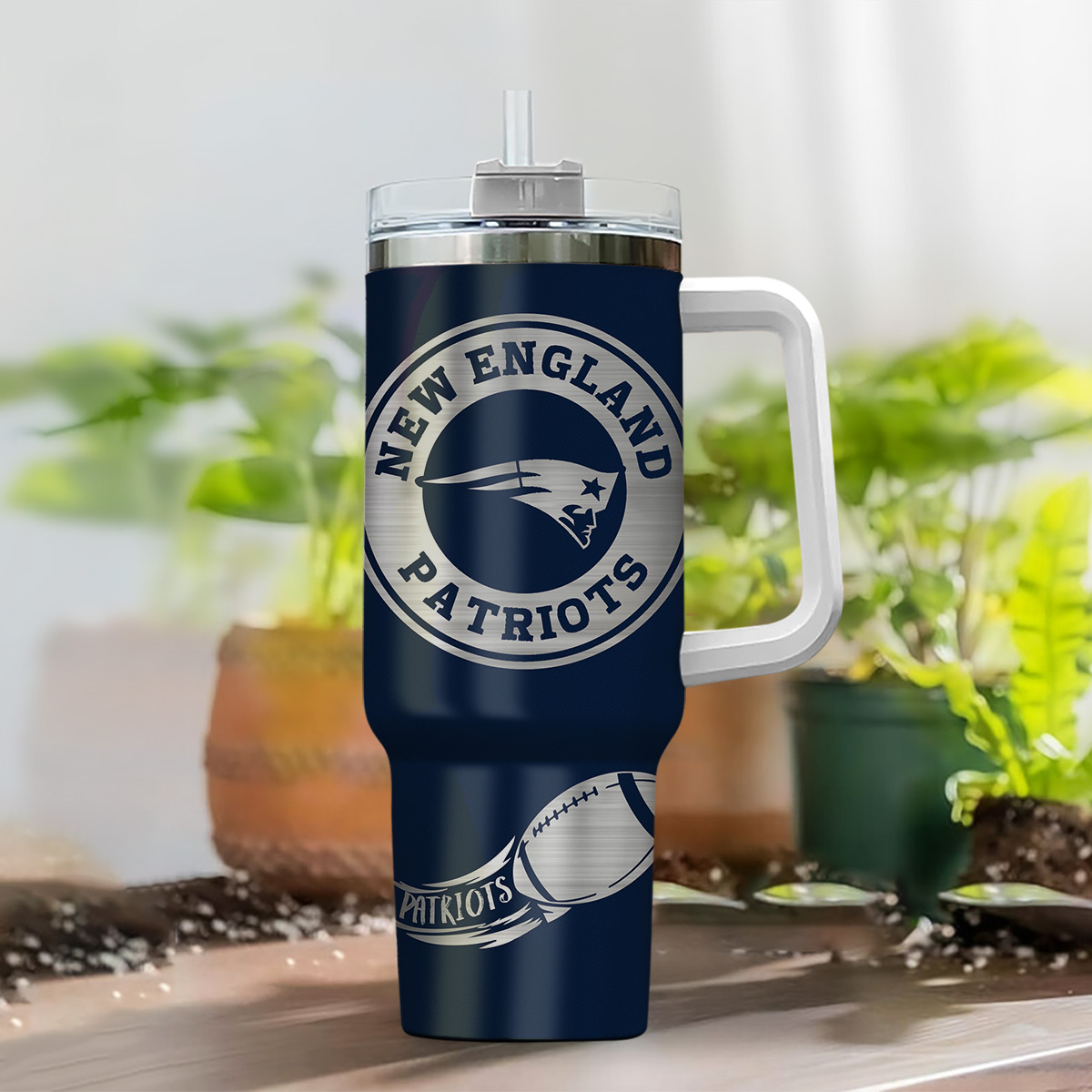 New England Patriots NFL Custom Stanley Cup 40 oz 30 oz Tumbler With Handle