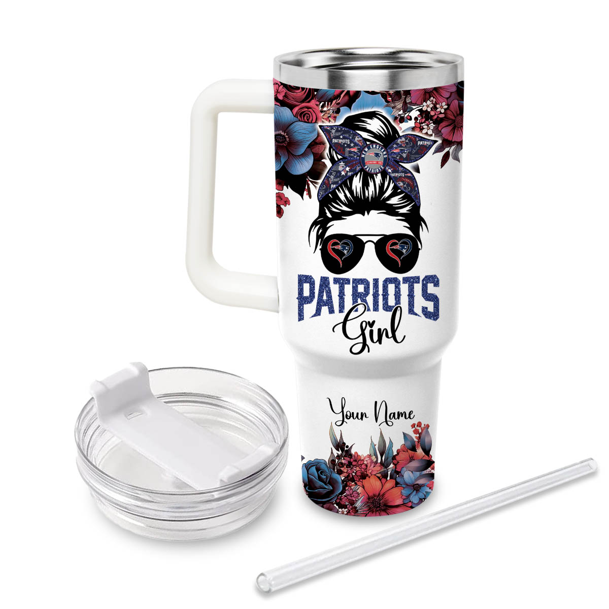 New England Patriots NFL Custom Stanley Cup 40 oz 30 oz Tumbler With Handle