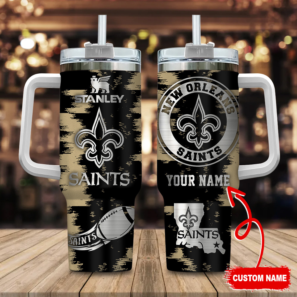 New Orleans Saints NFL Custom Stanley Cup 40 oz 30 oz Tumbler With Handle