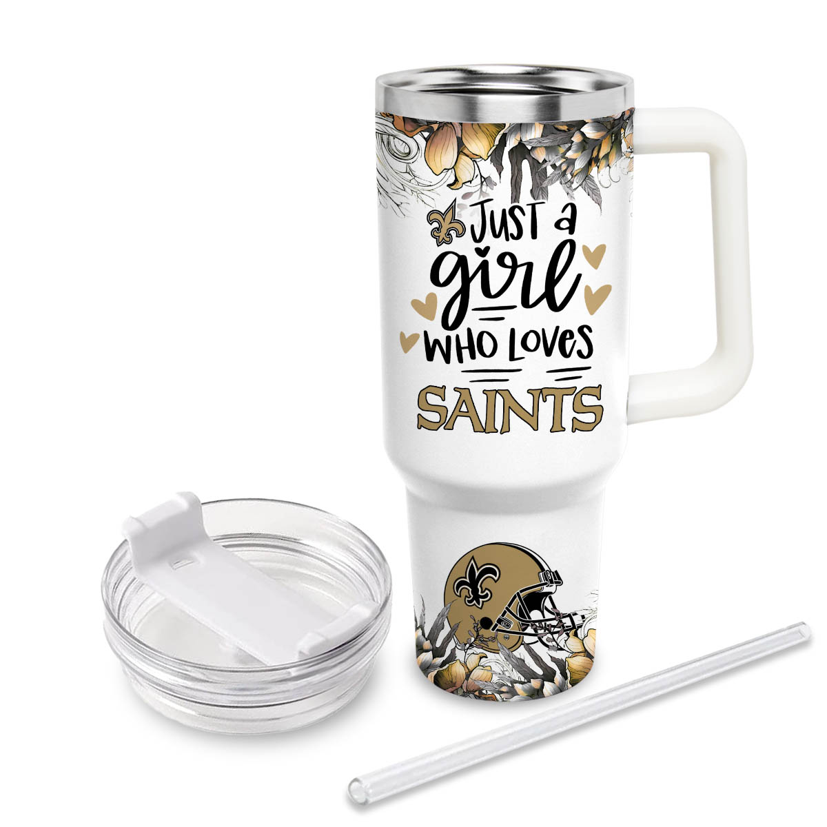 New Orleans Saints NFL Custom Stanley Cup 40 oz 30 oz Tumbler With Handle