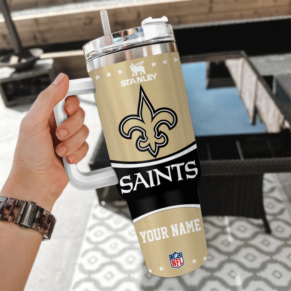 New Orleans Saints NFL Custom Stanley Cup 40 oz 30 oz Tumbler With Handle