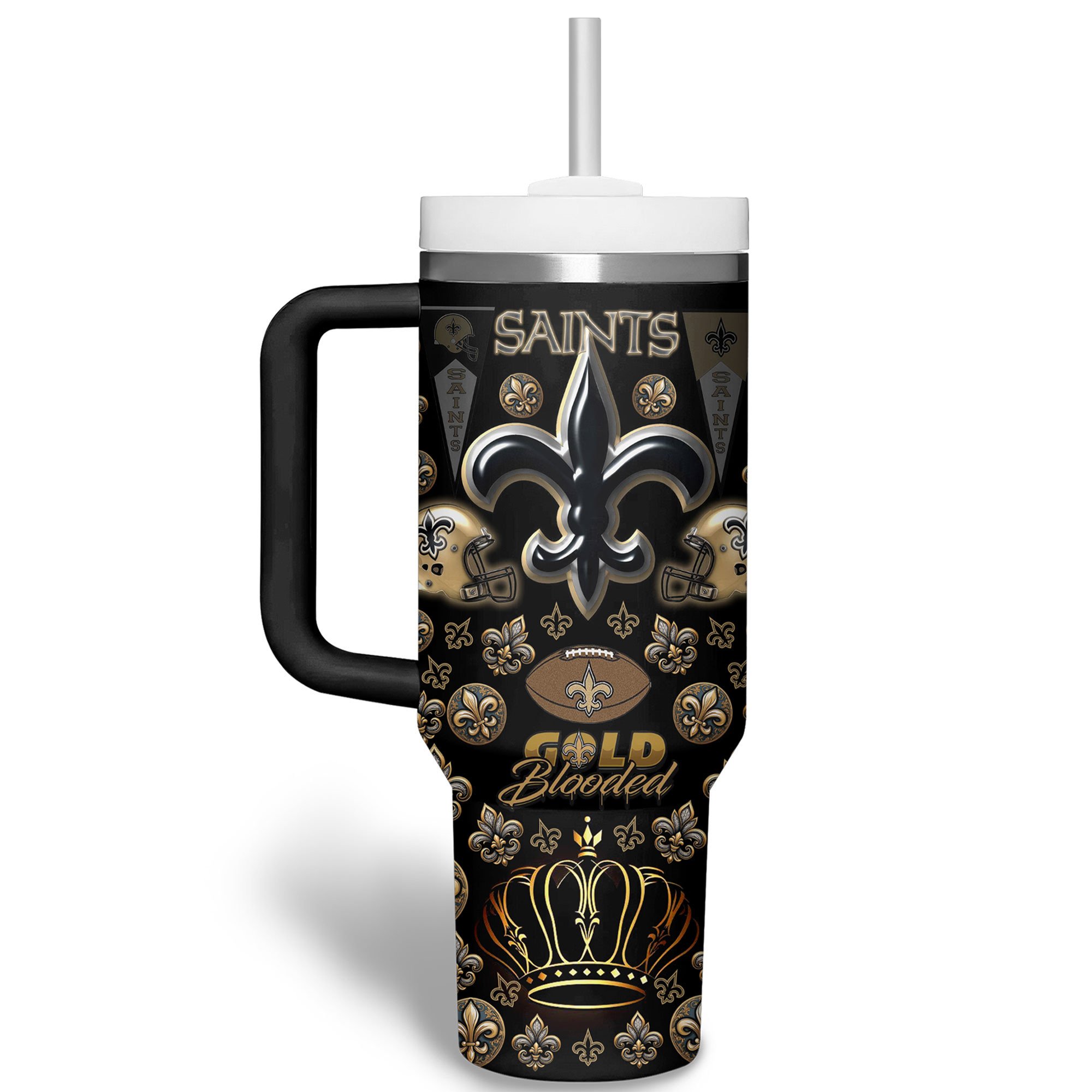 New Orleans Saints NFL Custom Stanley Cup 40 oz 30 oz Tumbler With Handle
