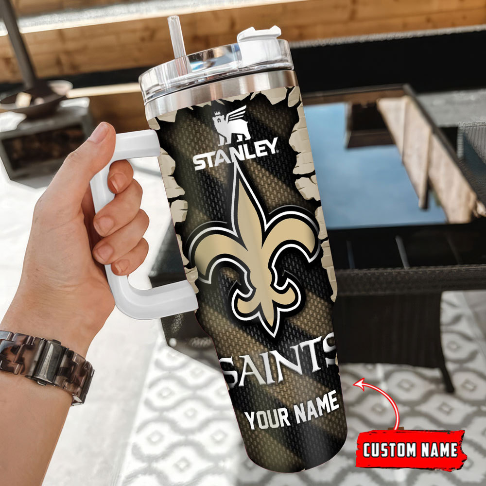 New Orleans Saints NFL Custom Stanley Cup 40 oz 30 oz Tumbler With Handle