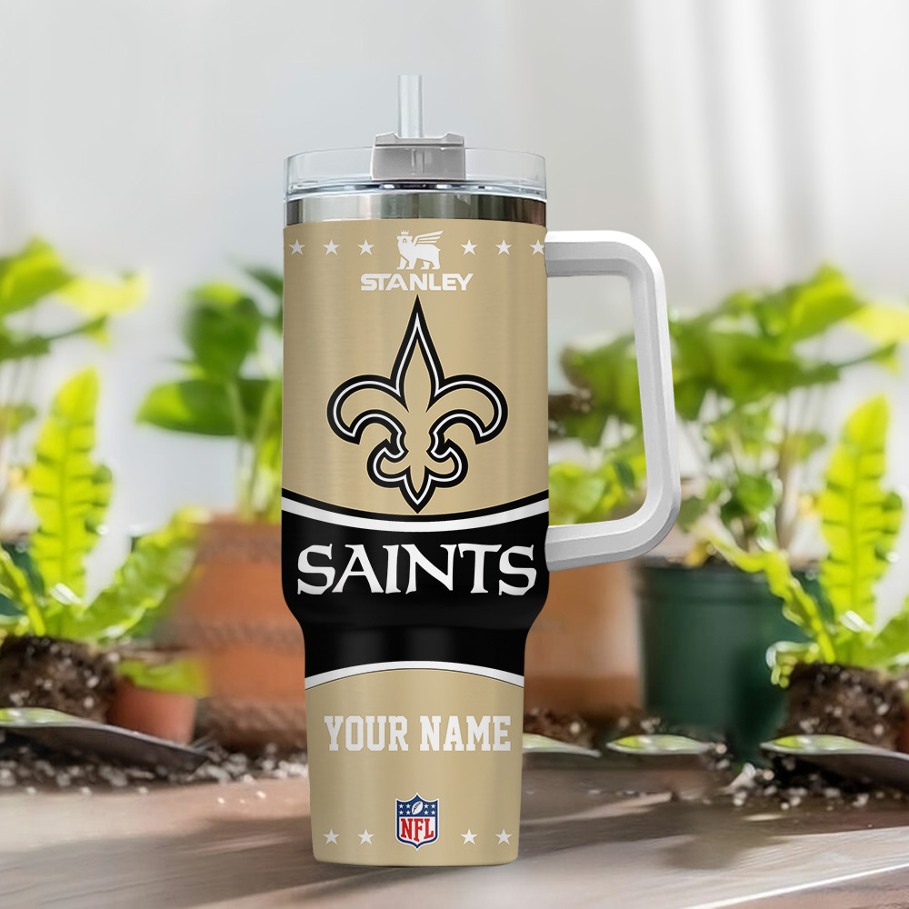 New Orleans Saints NFL Custom Stanley Cup 40 oz 30 oz Tumbler With Handle