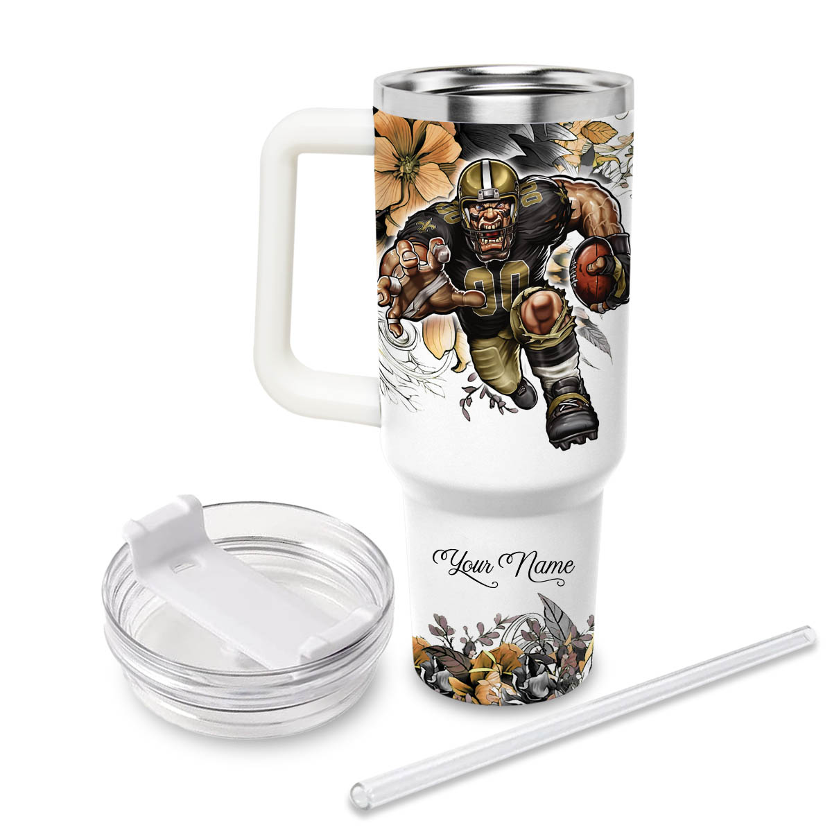 New Orleans Saints NFL Custom Stanley Cup 40 oz 30 oz Tumbler With Handle