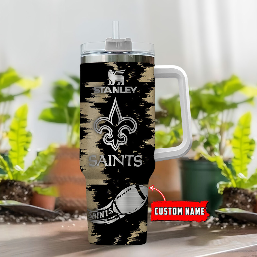 New Orleans Saints NFL Custom Stanley Cup 40 oz 30 oz Tumbler With Handle
