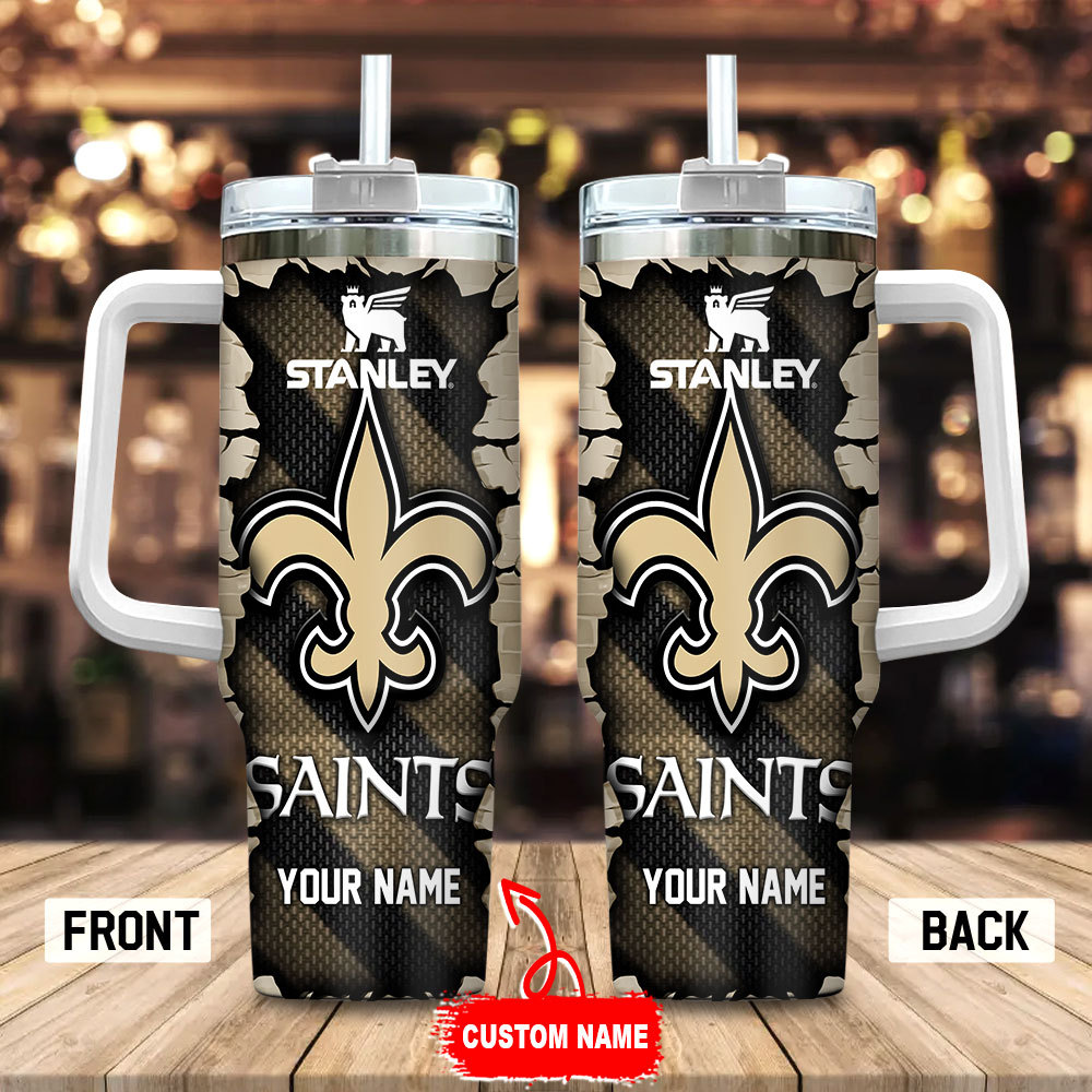 New Orleans Saints NFL Custom Stanley Cup 40 oz 30 oz Tumbler With Handle