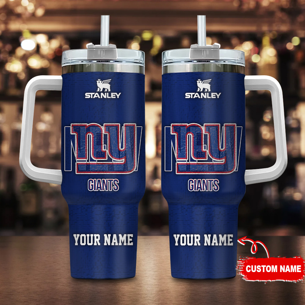 New York Giants NFL 3D Logo Custom Stanley Cup 40 oz 30 oz Tumbler With Handle