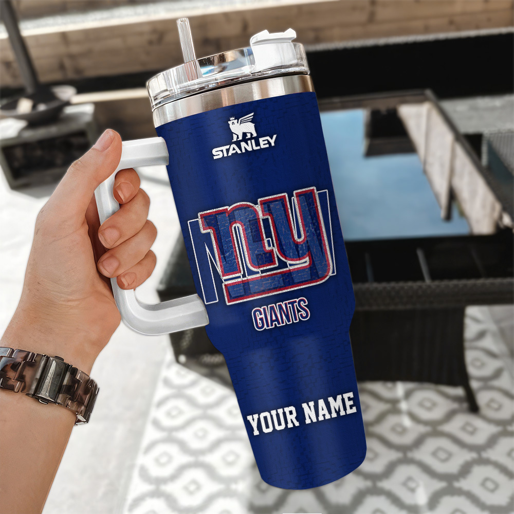 New York Giants NFL 3D Logo Custom Stanley Cup 40 oz 30 oz Tumbler With Handle