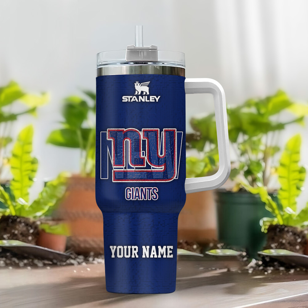 New York Giants NFL 3D Logo Custom Stanley Cup 40 oz 30 oz Tumbler With Handle