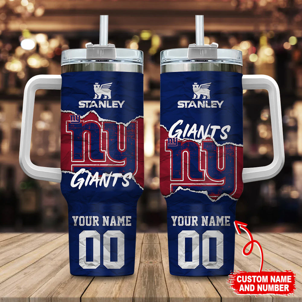New York Giants NFL Custom Stanley Cup 40 oz 30 oz Tumbler With Handle