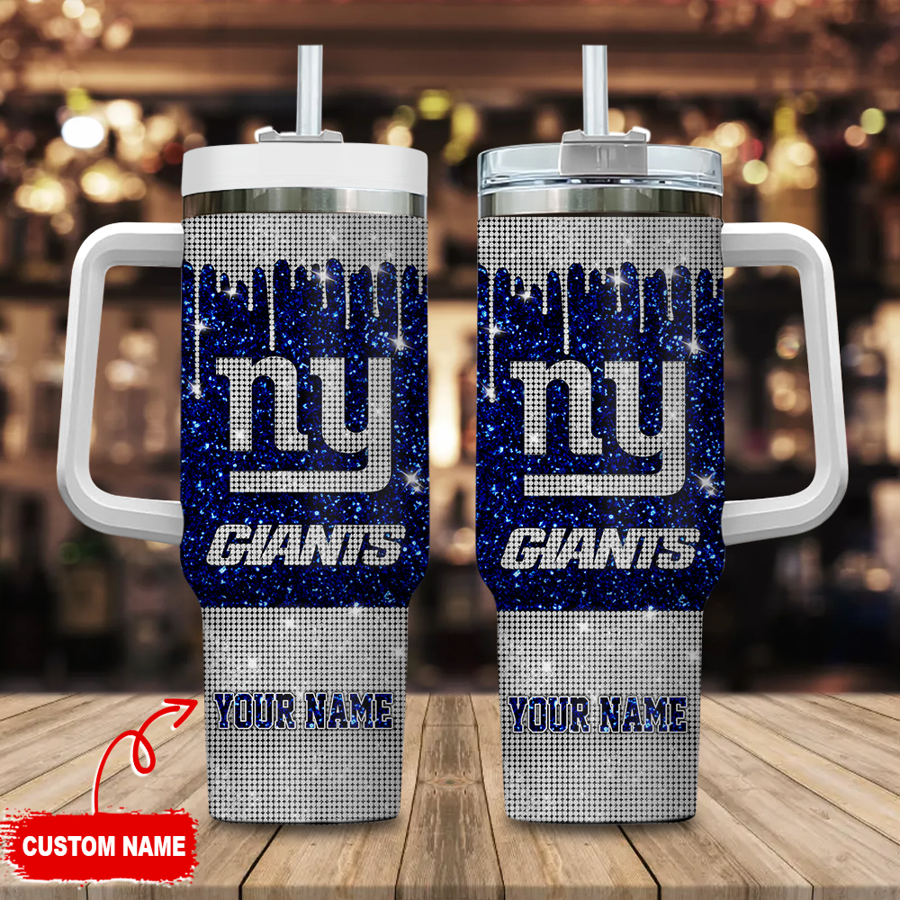 New York Giants NFL Glitter Custom Stanley Cup 40 oz 30 oz Tumbler With Handle