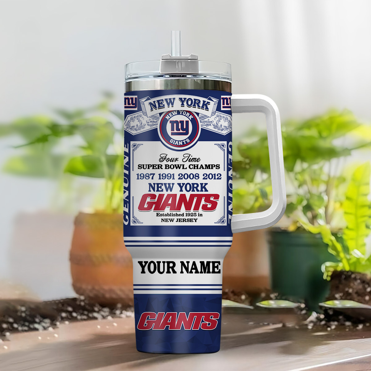 New York Giants NFL Super Bowl Champs Pride Custom Stanley Cup 40 oz 30 oz Tumbler With Handle
