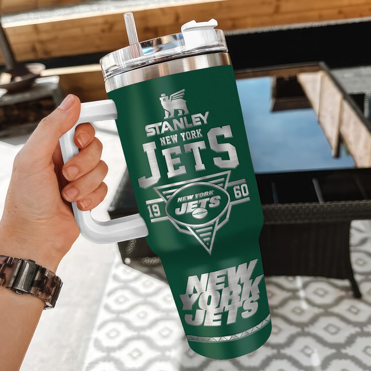 New York Jets NFL Custom Stanley Cup 40 oz 30 oz Tumbler With Handle