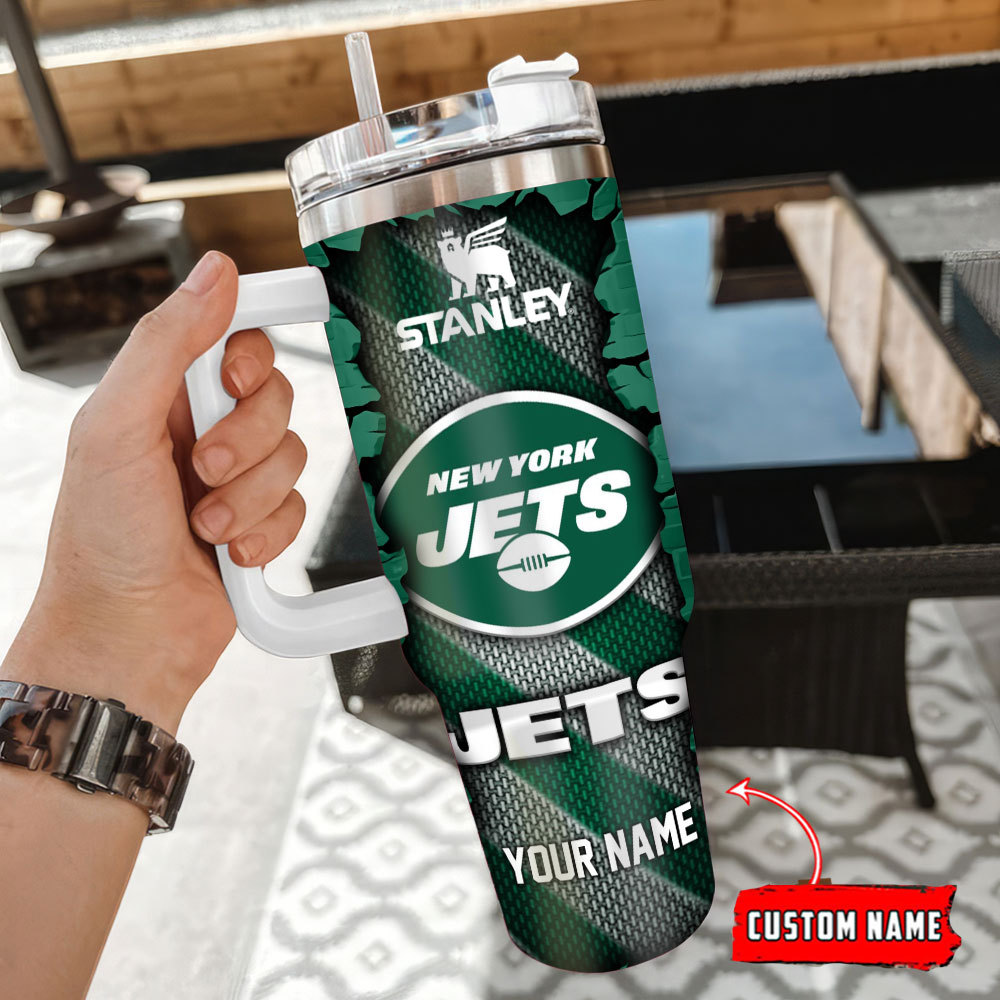 New York Jets NFL Custom Stanley Cup 40 oz 30 oz Tumbler With Handle