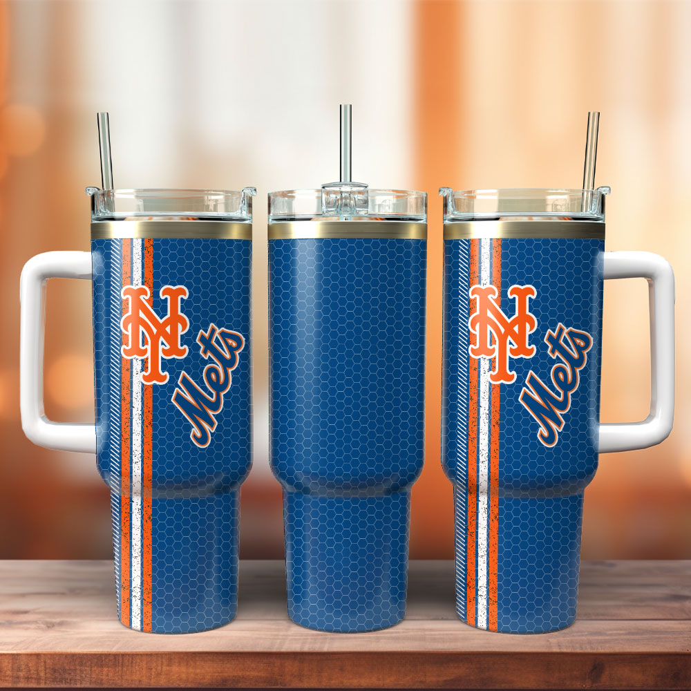 New York Mets MLB Baseball Team Custom Stanley Cup 40 oz 30 oz Tumbler With Handle