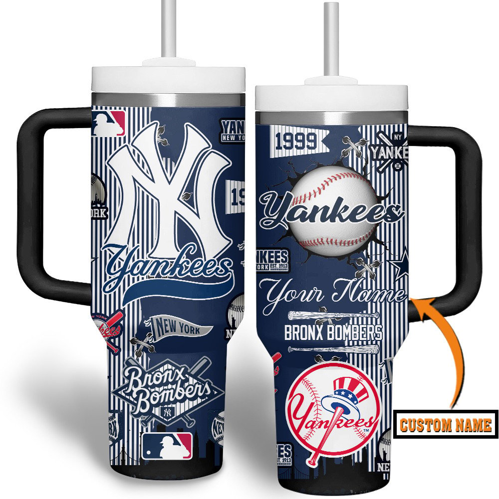 New York Yankees MLB Custom Stanley Cup 40 oz 30 oz Tumbler With Handle