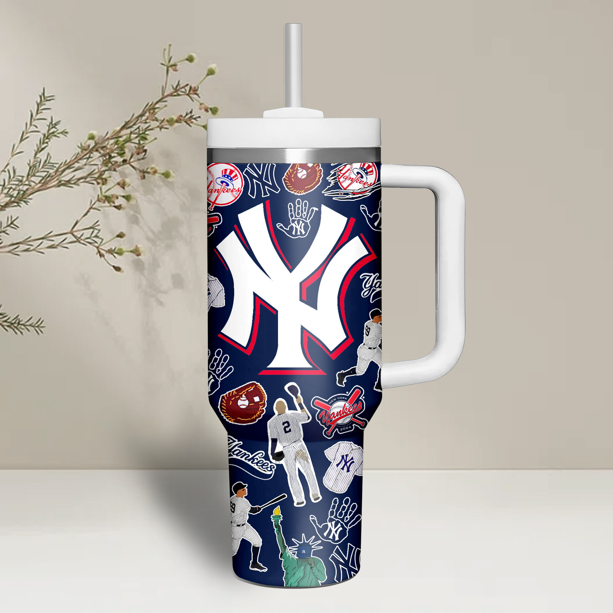 New York Yankees MLB Custom Stanley Cup 40 oz 30 oz Tumbler With Handle