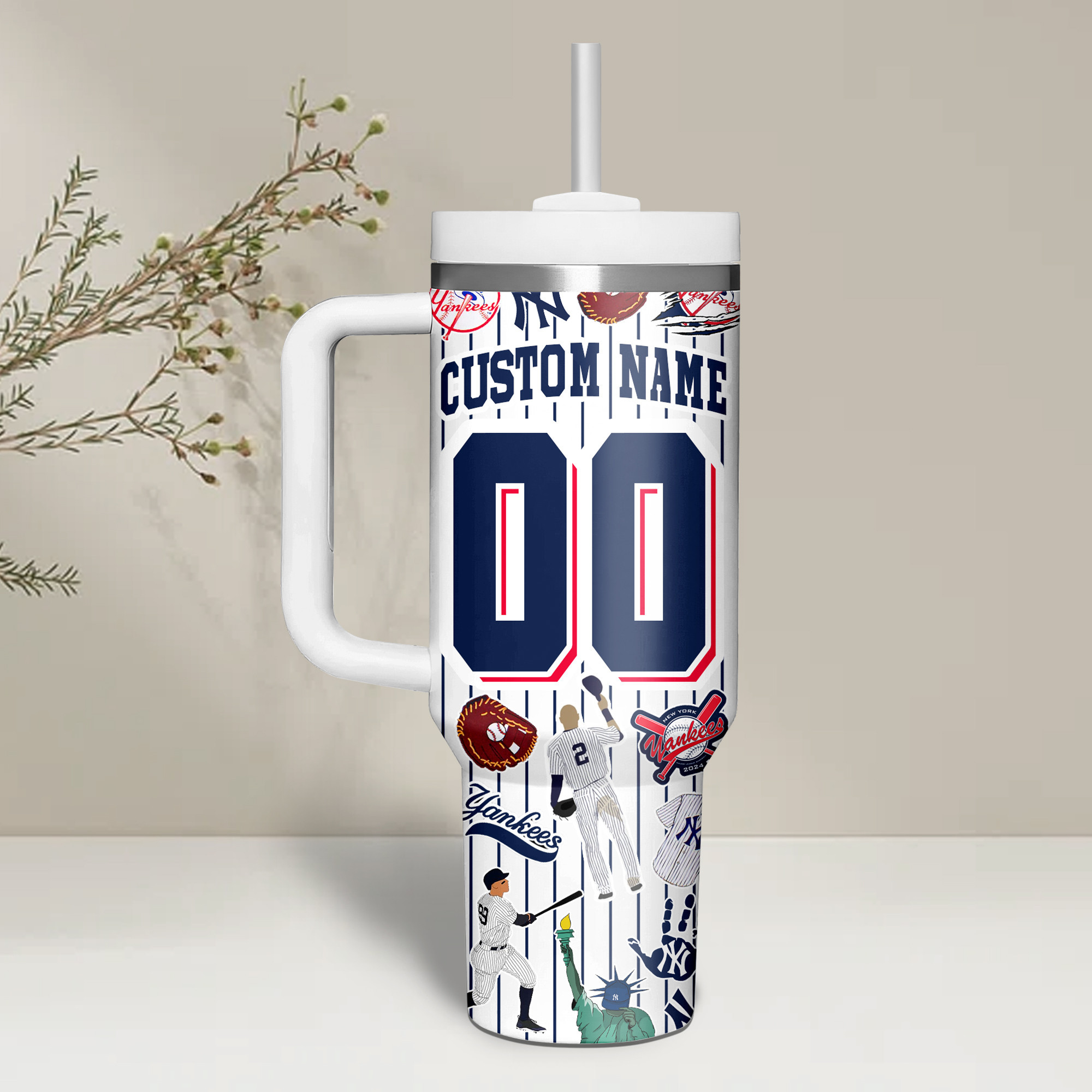 New York Yankees MLB Custom Stanley Cup 40 oz 30 oz Tumbler With Handle