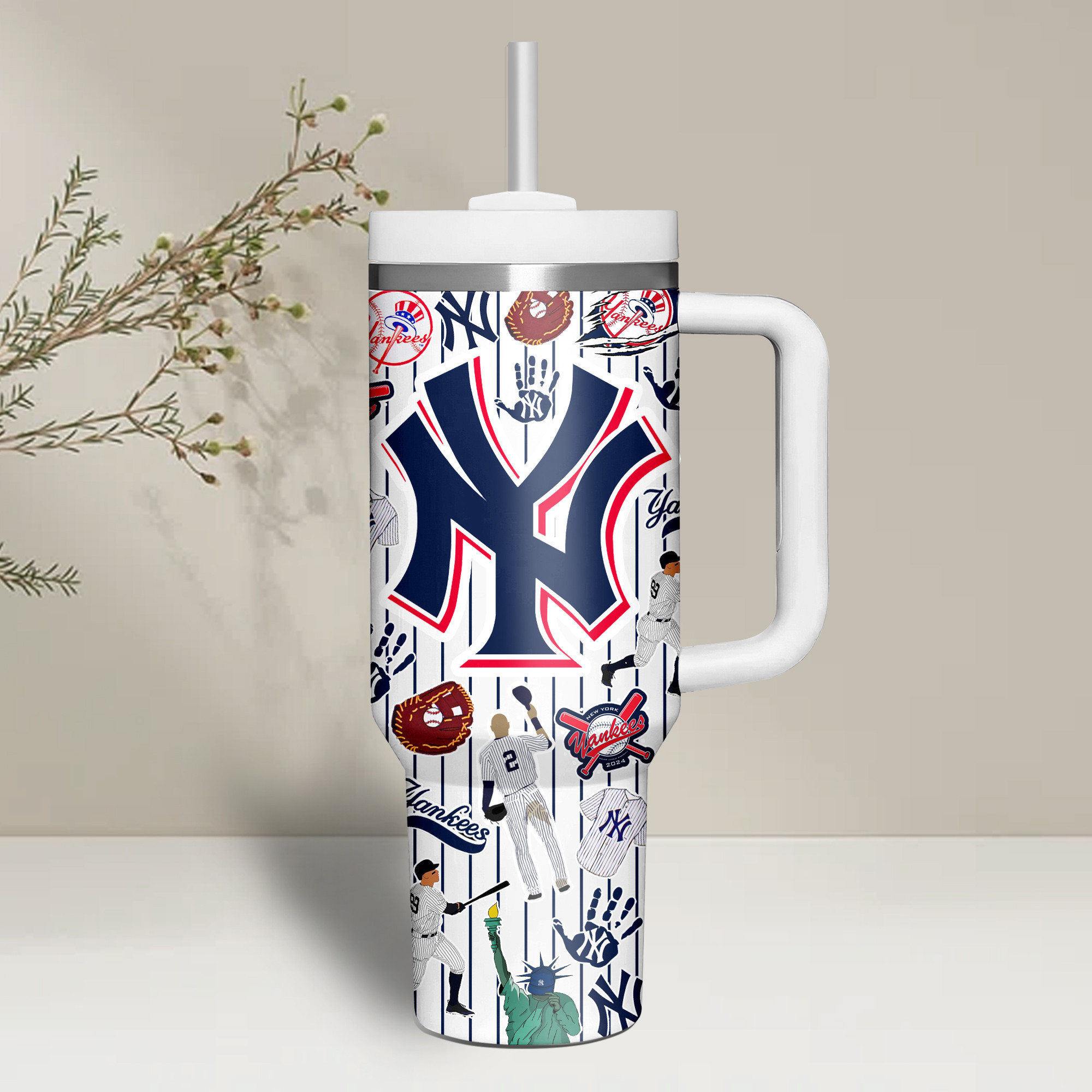 New York Yankees MLB Custom Stanley Cup 40 oz 30 oz Tumbler With Handle