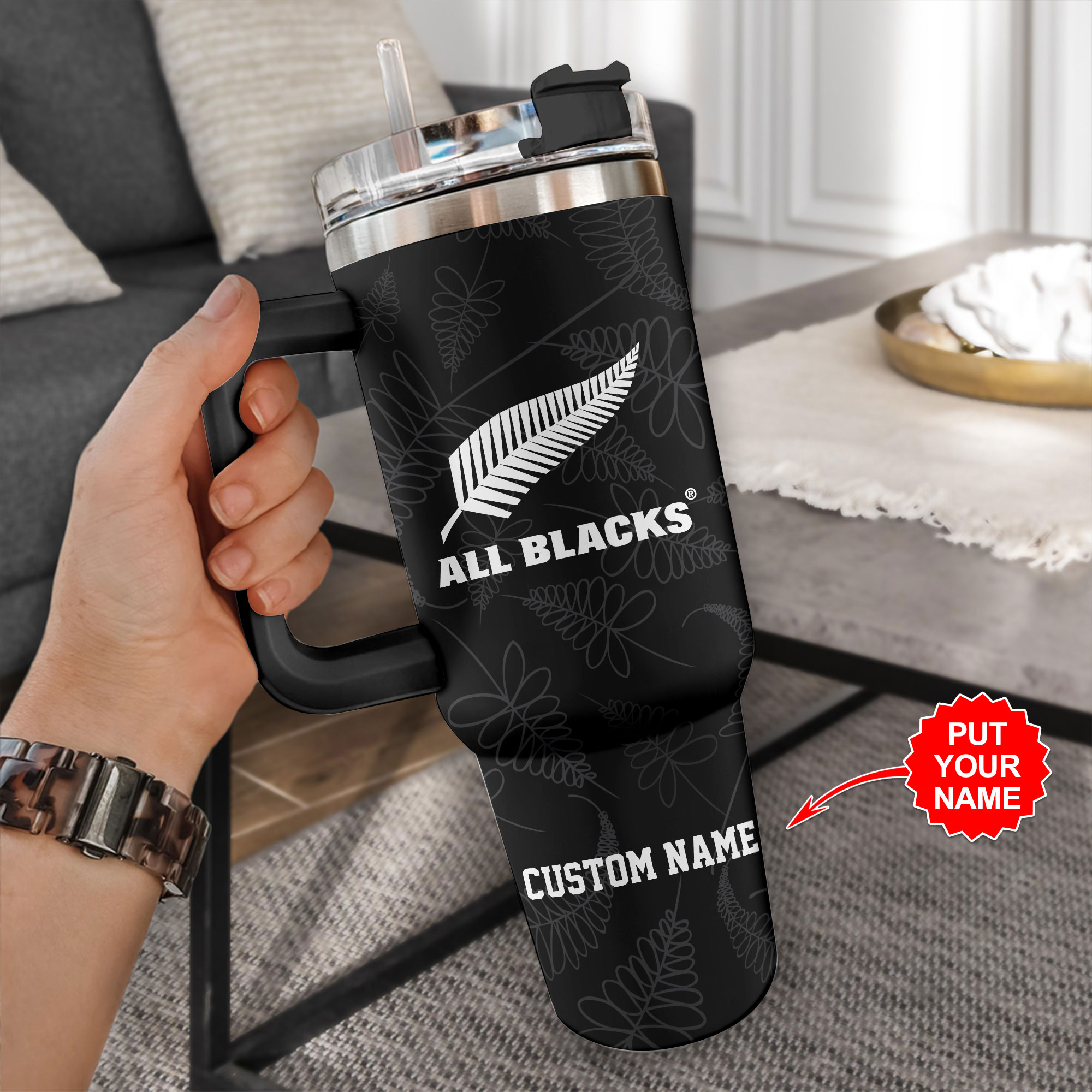 New Zealand x Rugby World Cup Custom Stanley Cup 40 oz 30 oz Tumbler With Handle