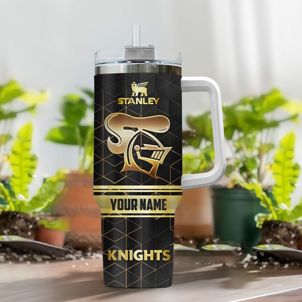 Newcastle Knights NRL Golden Logo Custom Stanley Cup 40 oz 30 oz Tumbler With Handle