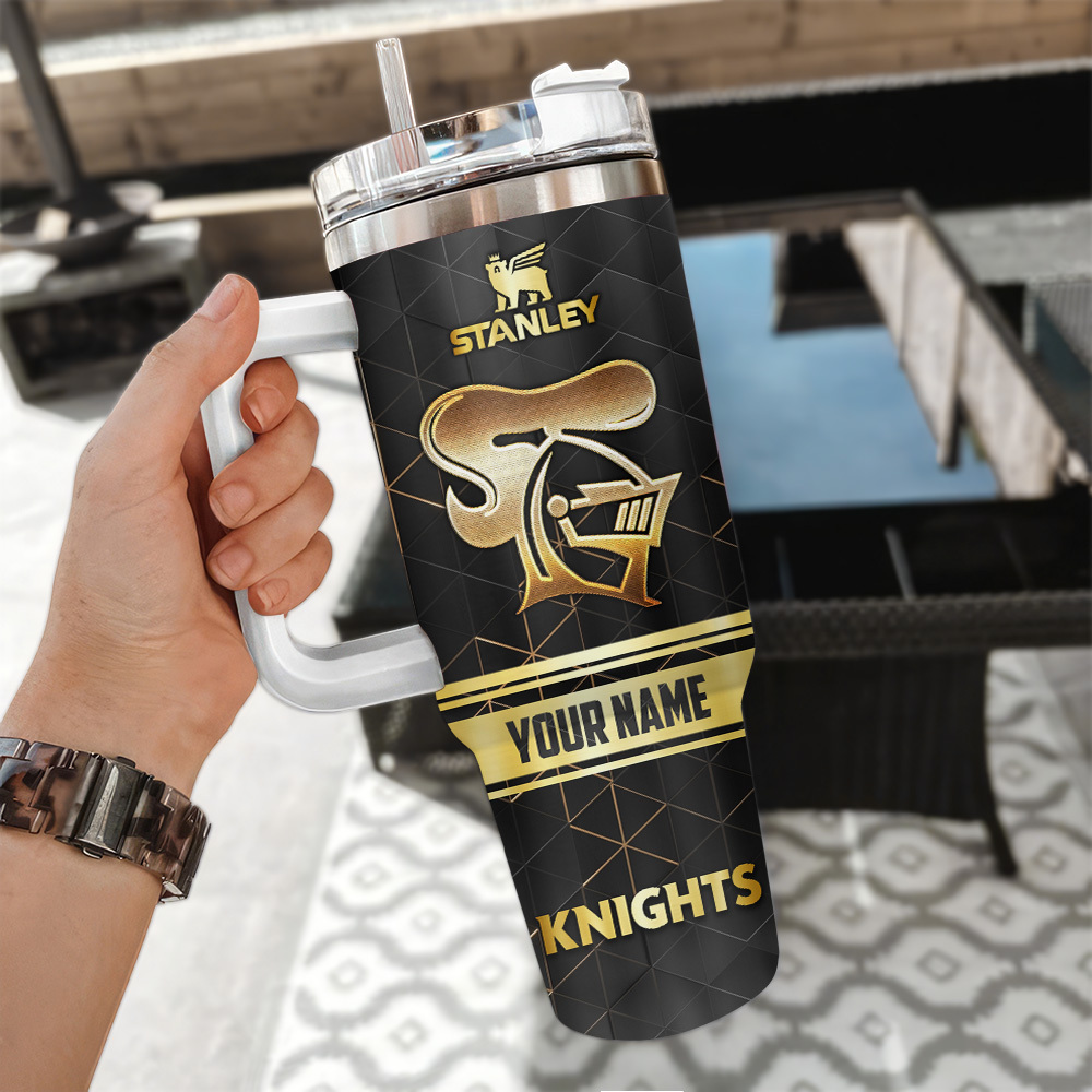 Newcastle Knights NRL Golden Logo Custom Stanley Cup 40 oz 30 oz Tumbler With Handle