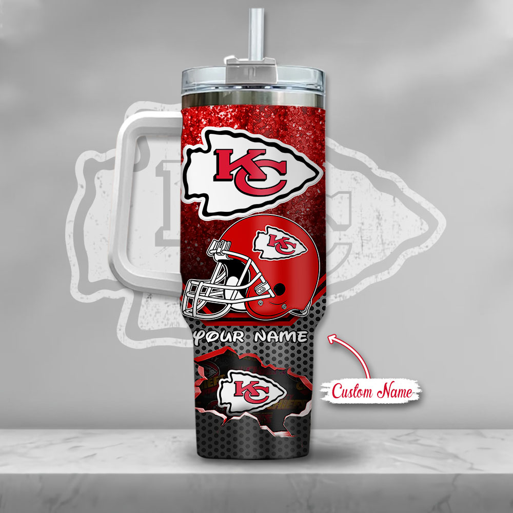 NFL Kansas City Chiefs Mickey Mouse Custom Stanley Cup 40 oz 30 oz Tumbler With Handle