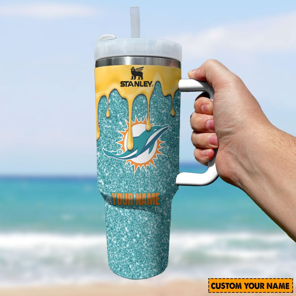 NFL Miami Dolphins Custom Stanley Cup 40 oz 30 oz Tumbler With Handle