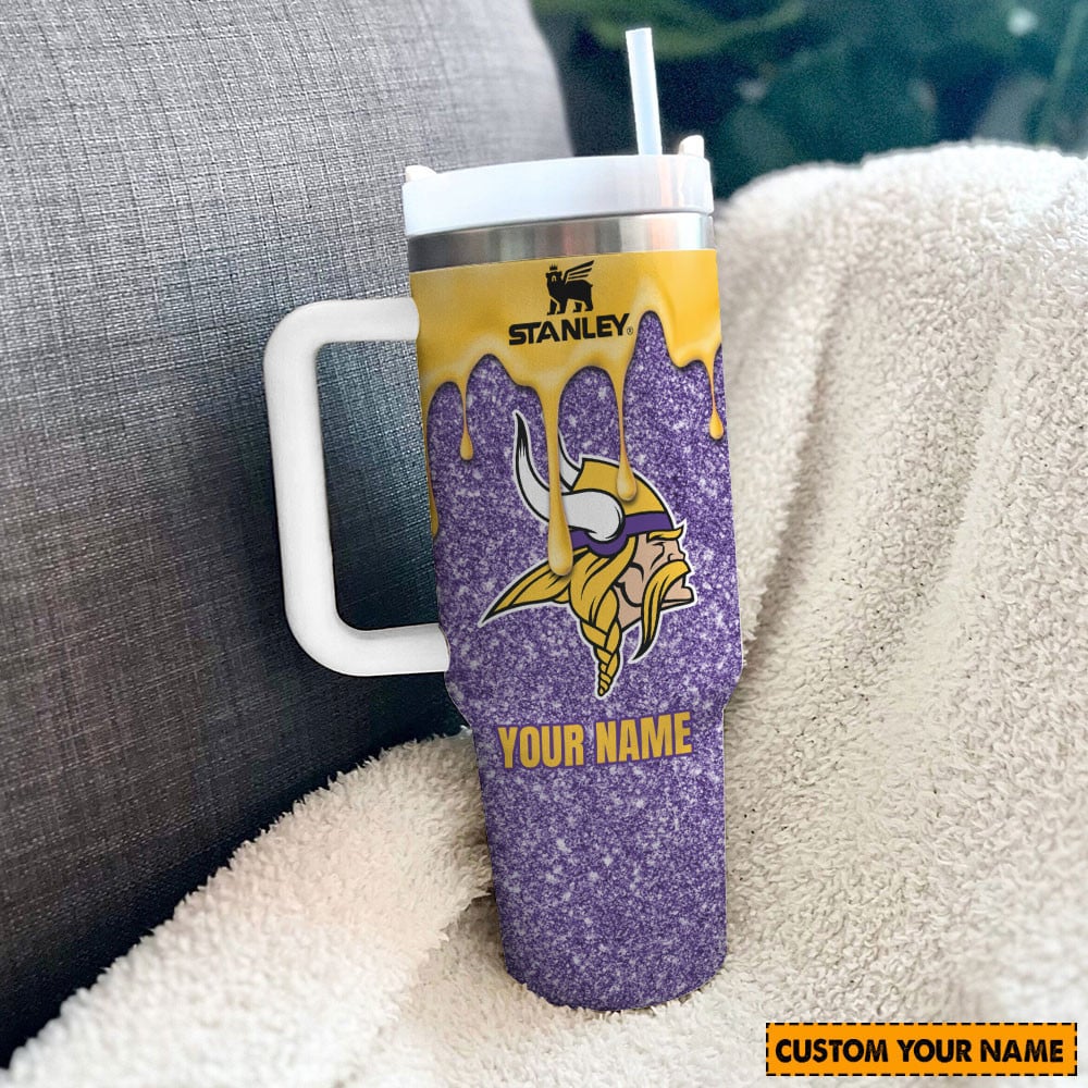 NFL Minnesota Vikings Custom Stanley Cup 40 oz 30 oz Tumbler With Handle