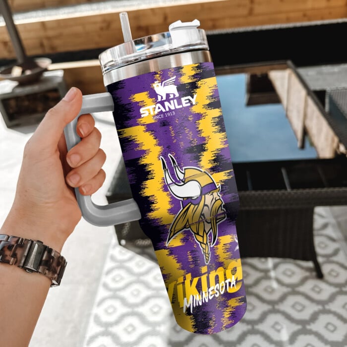 NFL Minnesota Vikings Custom Stanley Cup 40 oz 30 oz Tumbler With Handle