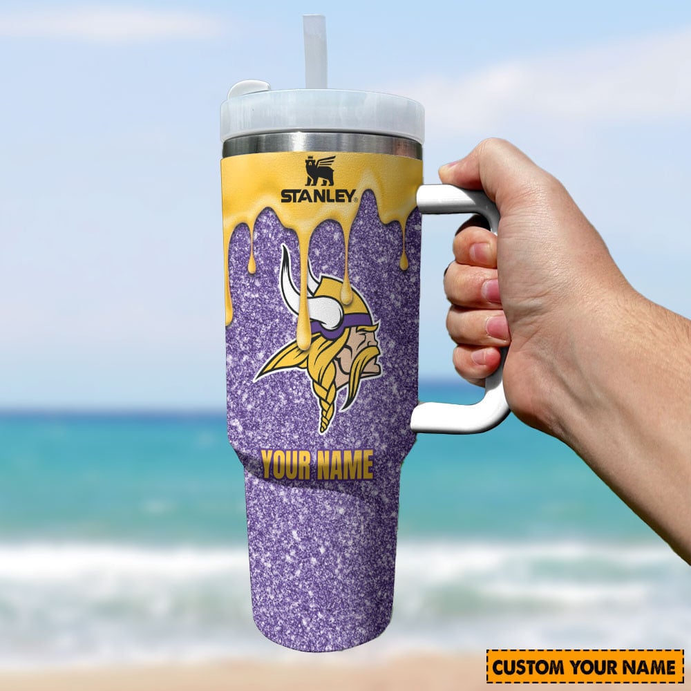 NFL Minnesota Vikings Custom Stanley Cup 40 oz 30 oz Tumbler With Handle
