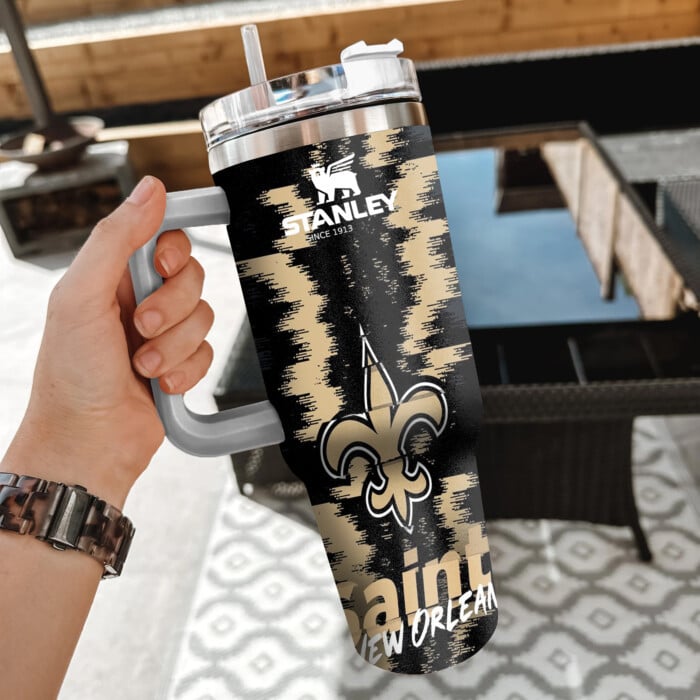 NFL New Orleans Saints Custom Stanley Cup 40 oz 30 oz Tumbler With Handle
