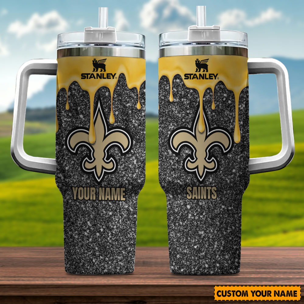 NFL New Orleans Saints Custom Stanley Cup 40 oz 30 oz Tumbler With Handle
