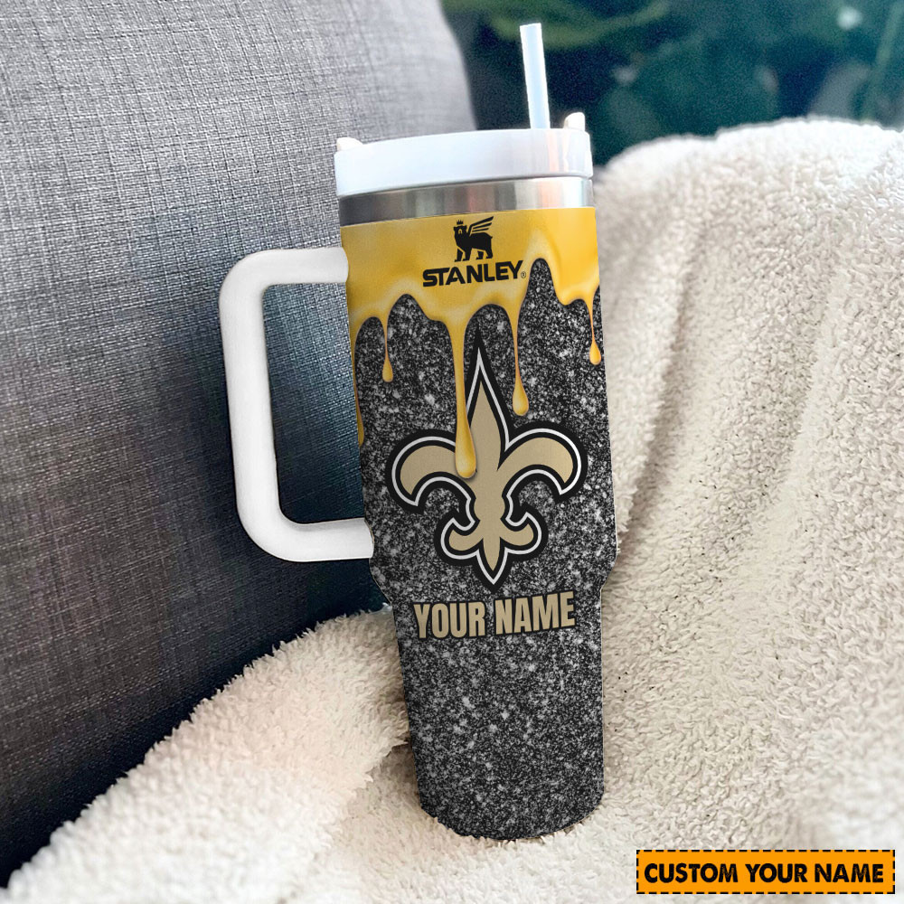 NFL New Orleans Saints Custom Stanley Cup 40 oz 30 oz Tumbler With Handle