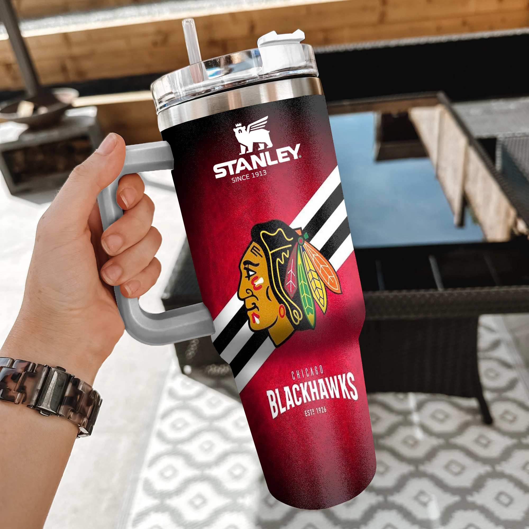 NHL Chicago Blackhawks Custom Stanley Cup 40 oz 30 oz Tumbler With Handle